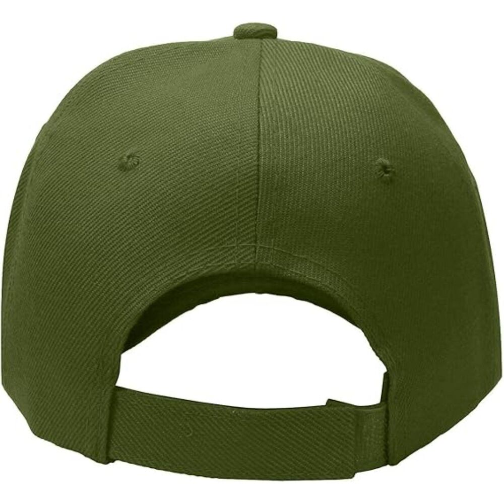 Unisex Army Green Athletic Adjustable Strap Casual Running Classic Baseball Cap - Picture 3 of 3